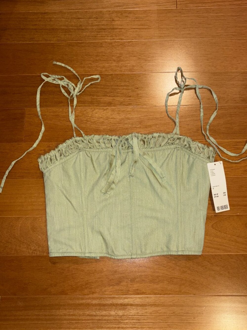 urban outfitters out from under sheena ruffle lace-up corset (s)